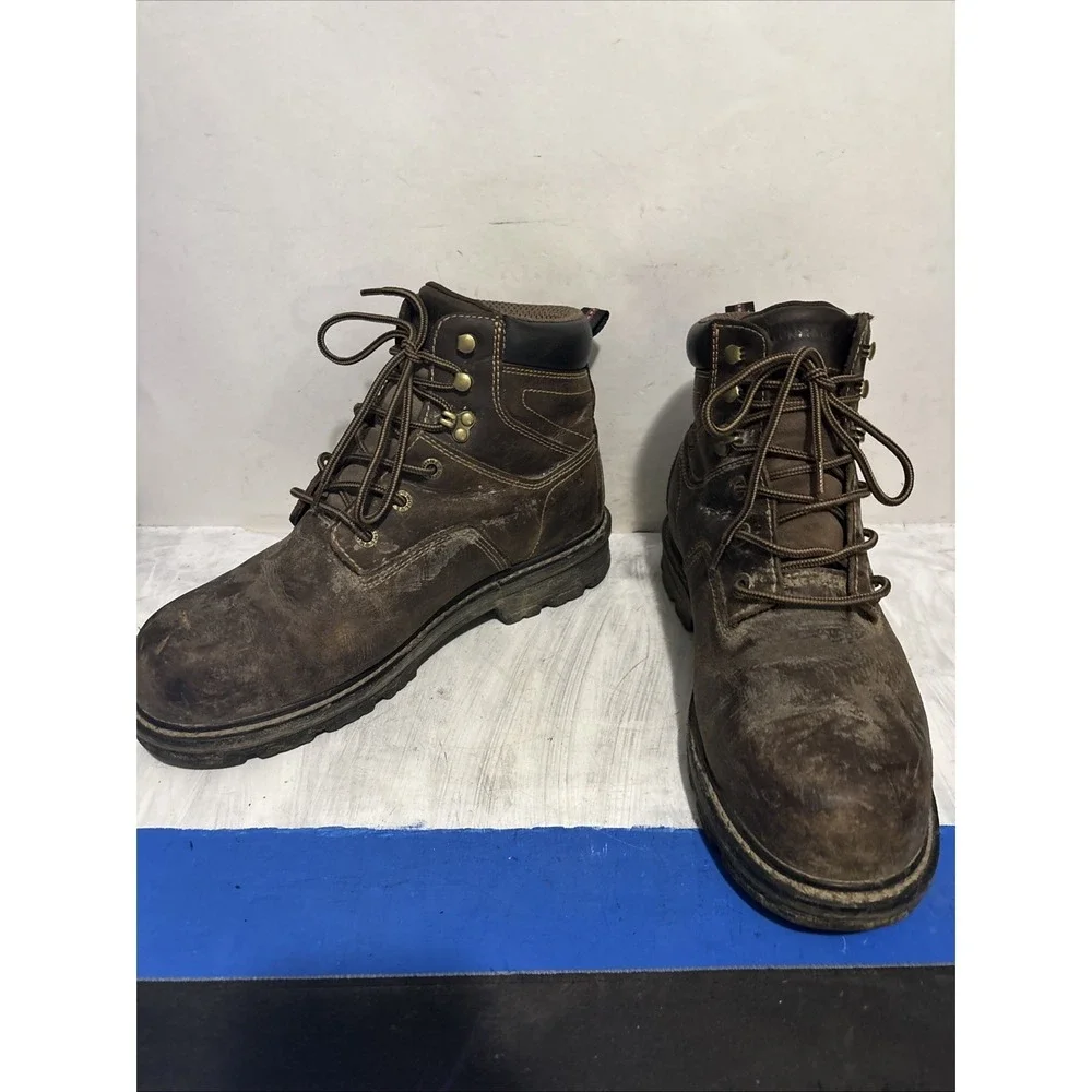 Wolverine Brown Nolan Steel Toe Waterproof Work Boots  Men's 10EW Wear